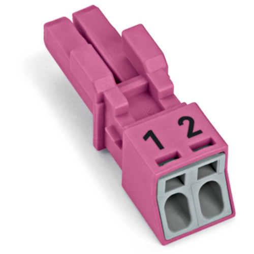Socket, 2-pole, Cod. B, pink