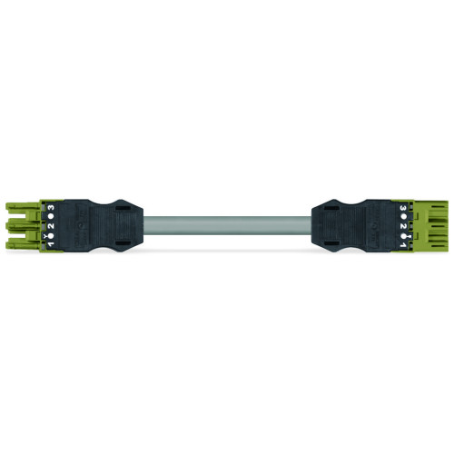 pre-assembled interconnecting cable, Eca, Socket/plug, light green