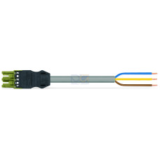 pre-assembled connecting cable, Eca, Socket/open-ended, light green