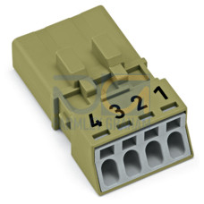 Plug, 4-pole, light green