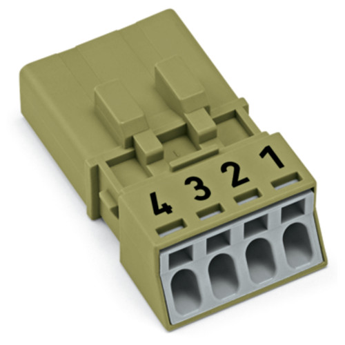 Plug, 4-pole, light green