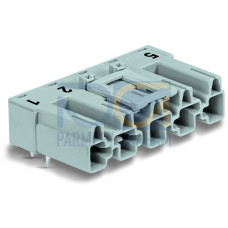 Plug for PCBs, angled, 5-pole, gray