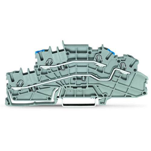 Multilevel installation terminal block, with operating slots, 2.5 mm&sup2;, gray