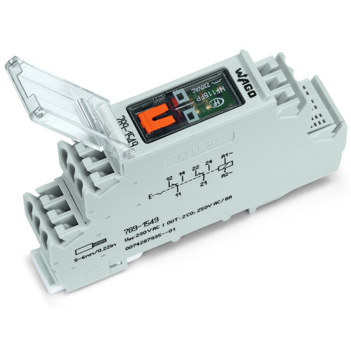 Relay module, Nominal input voltage: 230 VAC, 2 changeover contacts