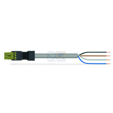 pre-assembled connecting cable, Eca, Socket/open-ended, light green