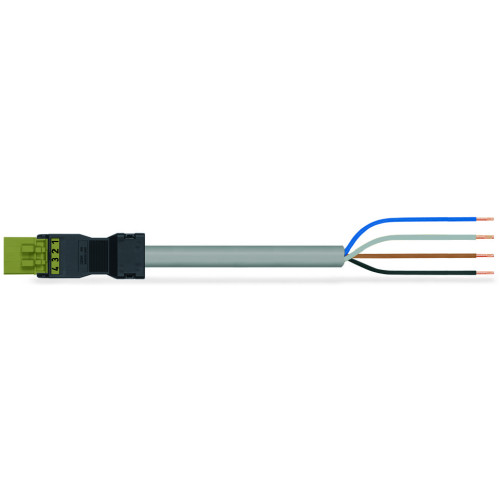 pre-assembled connecting cable, Eca, Plug/open-ended, light green