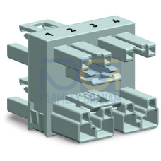 3-way distribution connector, 4-pole, Cod. B, gray