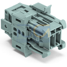 1-conductor male connector, CAGE CLAMP&reg;, 4 mm&sup2;, gray