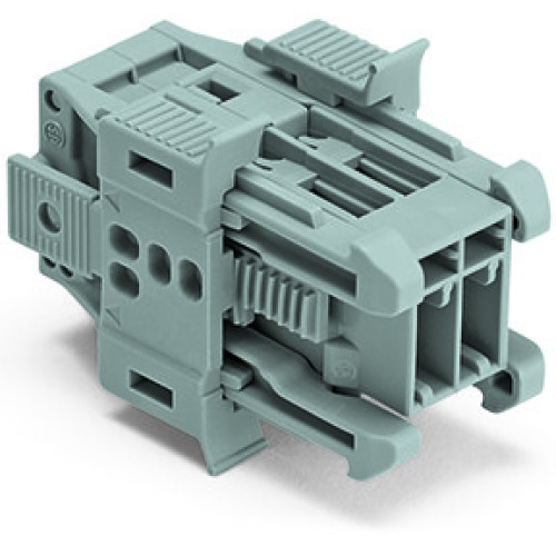 1-conductor male connector, CAGE CLAMP&reg;, 4 mm&sup2;, gray