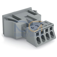 Snap-in plug, 4-pole, Cod. B, gray