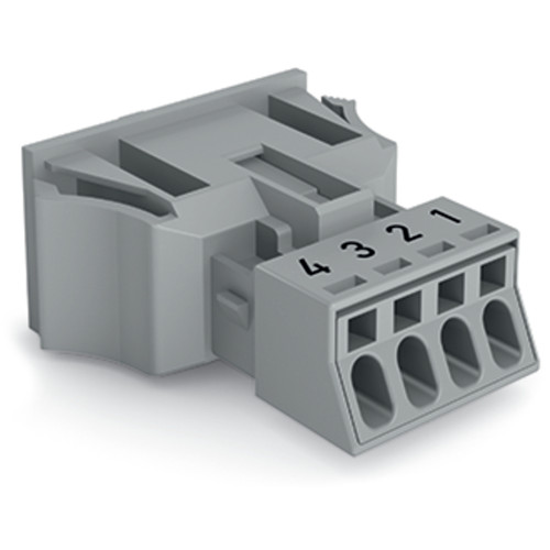 Snap-in plug, 4-pole, Cod. B, gray