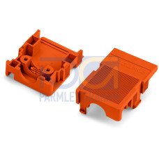 Strain relief housing, for female and male connectors, 2 parts, orange