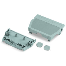 Snap-on type strain relief housing Strain relief support and housing 10-pole gray