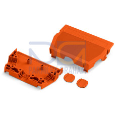 Strain relief housing, for female and male connectors, 2 parts, orange