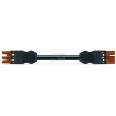 pre-assembled interconnecting cable, Eca, Socket/plug, brown