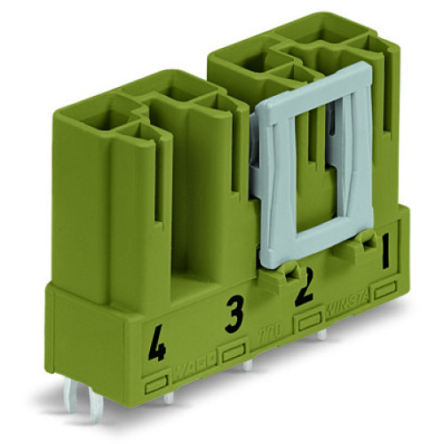 Plug for PCBs, straight, 4-pole, light green