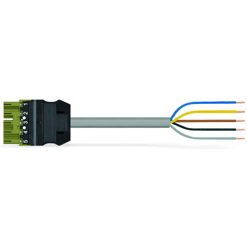 pre-assembled connecting cable, Eca, Plug/open-ended, light green