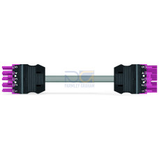 pre-assembled interconnecting cable, Eca, Socket/plug, pink