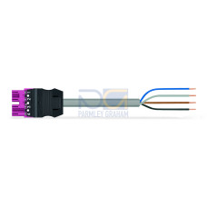 pre-assembled connecting cable, Eca, Plug/open-ended, pink
