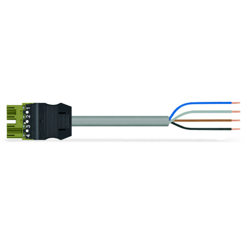 pre-assembled connecting cable, Eca, Plug/open-ended, light green