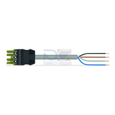 pre-assembled connecting cable, Eca, Socket/open-ended, light green