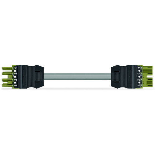 pre-assembled interconnecting cable, Eca, Socket/plug, light green