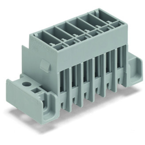 THT male header, 1.0 x 1.0 mm solder pin, straight, gray