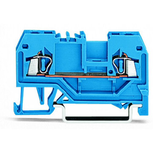 2-conductor through terminal block, 1.5 mm&sup2;, suitable for Ex i applications, blue