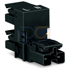 h-distribution connector, 2-pole, Cod. A, black