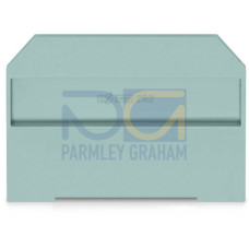 End and intermediate plate, 4 mm thick, gray