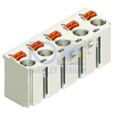 1-conductor female connector, push-button, Push-in CAGE CLAMP&reg;, light gray