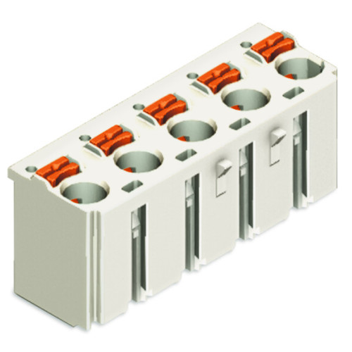 1-conductor female connector, push-button, Push-in CAGE CLAMP&reg;, light gray