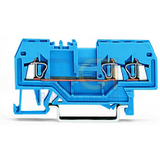 3-conductor through terminal block, 1.5 mm&sup2;, suitable for Ex i applications, blue