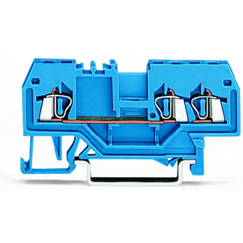 3-conductor through terminal block, 1.5 mm&sup2;, suitable for Ex i applications, blue