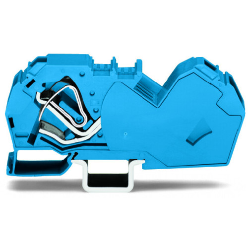 2-conductor through terminal block, 35 mm&sup2;, with integrated end plate, blue