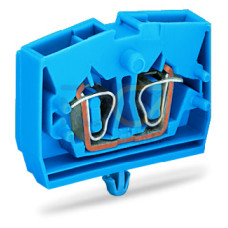 2-conductor terminal block, without push-buttons, suitable for Ex i applications, blue