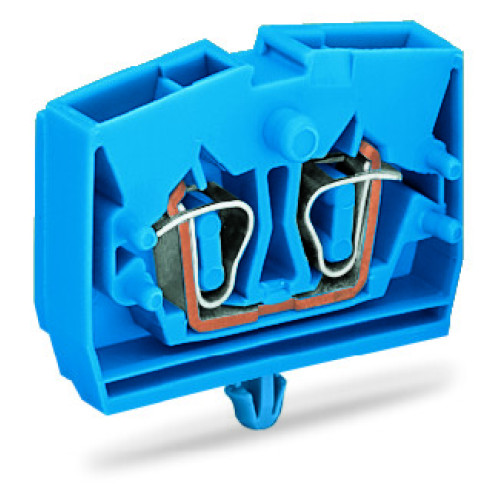 2-conductor terminal block, without push-buttons, suitable for Ex i applications, blue