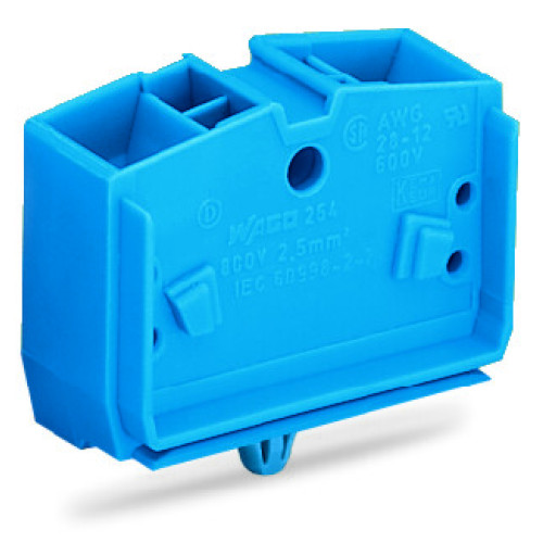 4-conductor terminal block, without push-buttons, suitable for Ex i applications, blue