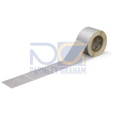 Labels, for TP printers, permanent adhesive, silver-colored