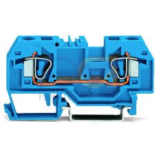 2-conductor through terminal block, 6 mm&sup2;, suitable for Ex i applications, blue