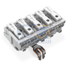 Lighting connector, push-button, external, for Linect&reg;, white