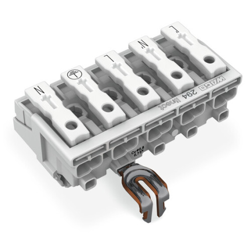 Lighting connector, push-button, external, for Linect&reg;, white