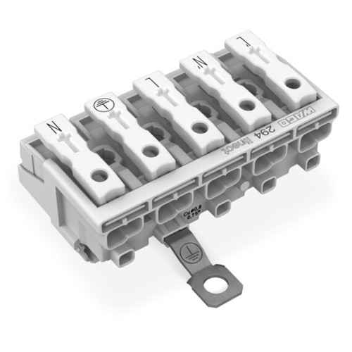 Lighting connector, push-button, external, for Linect&reg;, white