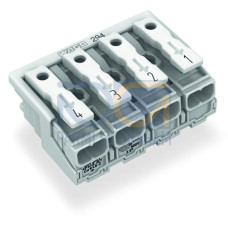 Lighting connector, push-button, external, without ground contact, white