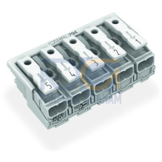 Lighting connector, push-button, external, without ground contact, white