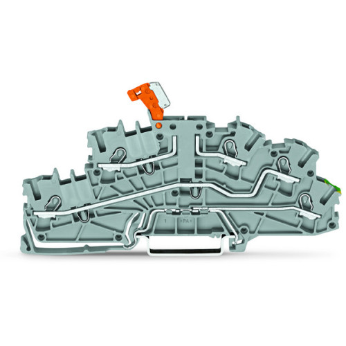 Multilevel installation terminal block, with operating slots, 2.5 mm&sup2;, gray