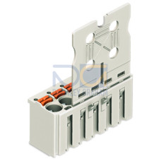 1-conductor female connector, push-button, Push-in CAGE CLAMP&reg;, light gray