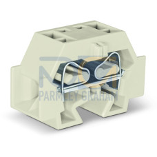 Space-saving, 4-conductor end terminal block, without push-buttons, suitable for Ex e II applications, light gray