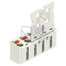 1-conductor female connector, push-button, Push-in CAGE CLAMP&reg;, light gray