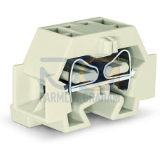 4-conductor terminal block, without push-buttons, suitable for Ex e II applications, light gray